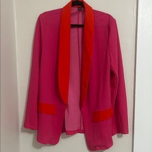 Stylish Pink and Red Women's Blazer